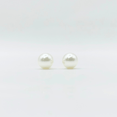 10 mm White Pearl With Post Earring | Stainless Steel | Gold Plated