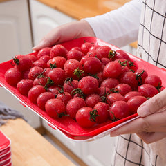 2 Pack Reusable Food Storage Trays, Durable Plastic, Suitable for Kitchen Organization and Restaurant Use, Refrigerator Replacement Storage Boxes, No Batteries Required