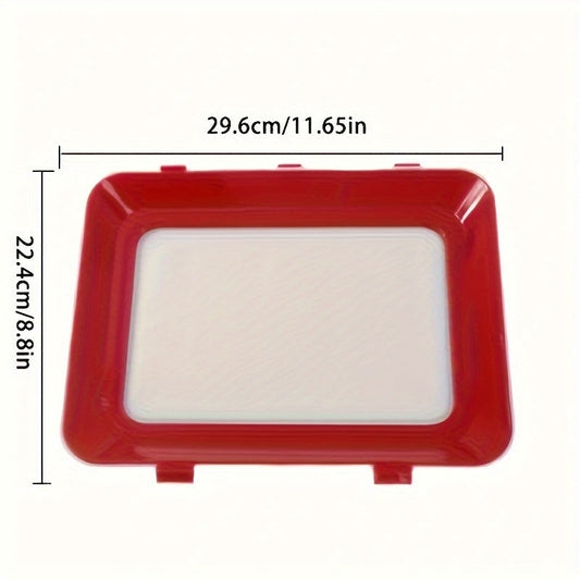 2 Pack Reusable Food Storage Trays, Durable Plastic, Suitable for Kitchen Organization and Restaurant Use, Refrigerator Replacement Storage Boxes, No Batteries Required