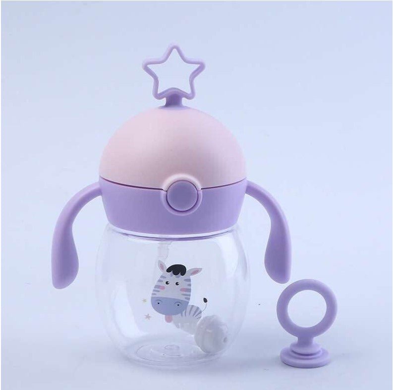 499 Spring and Summer Tritan Material Infant High-End Cup Antenna Baby Straw Cup Learn To Drink Cup Anti-Fall