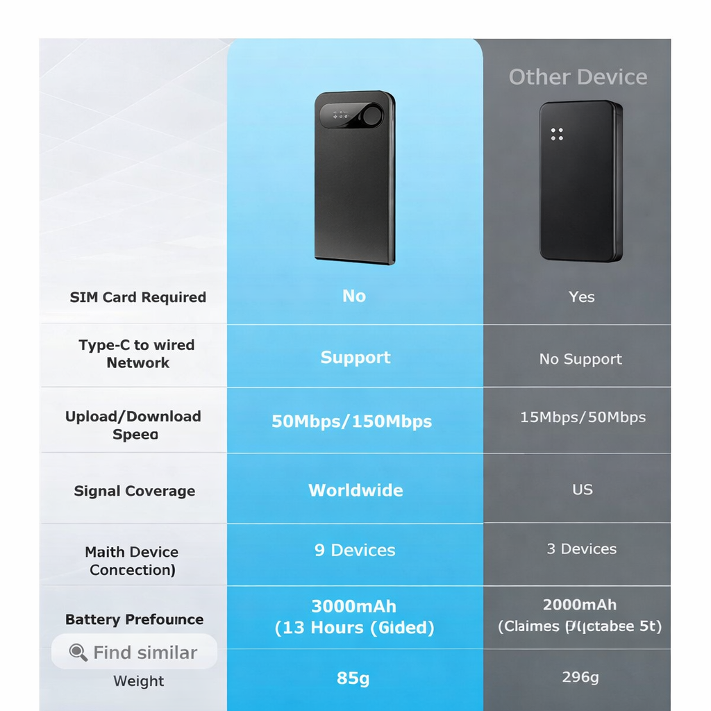 Global Portable WiFi Hotspot Stay Connected Abroad No SIM Need