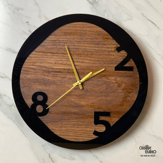 Acrylic Wallclock With Wooden Polish Finish ©