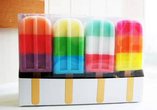 Color Random 1Pc Soft Shower Sponge Cute New Design Ice Cream Shaped Stick Bathroom Bathing Washing Sponges P5 China