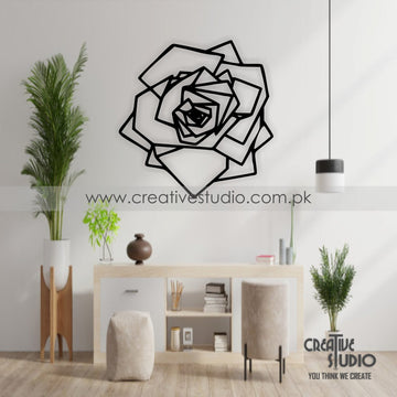 Geometric Rose Acrylic Wall Art