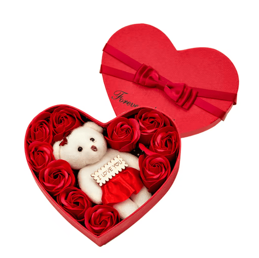 Heart-Shaped Flower Gift Box