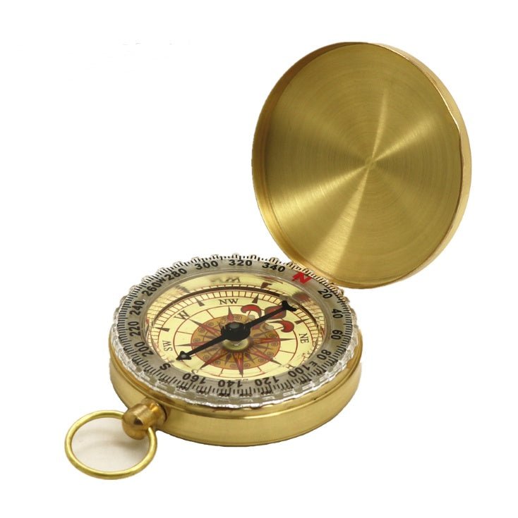 Metal Flip Compass Outdoor Compass Pocket Watch Copper Compass