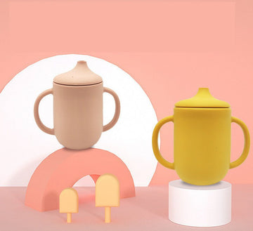 New Product Silicone Baby Drinking Cup With Straw Leak-Proof And Drop-Proof