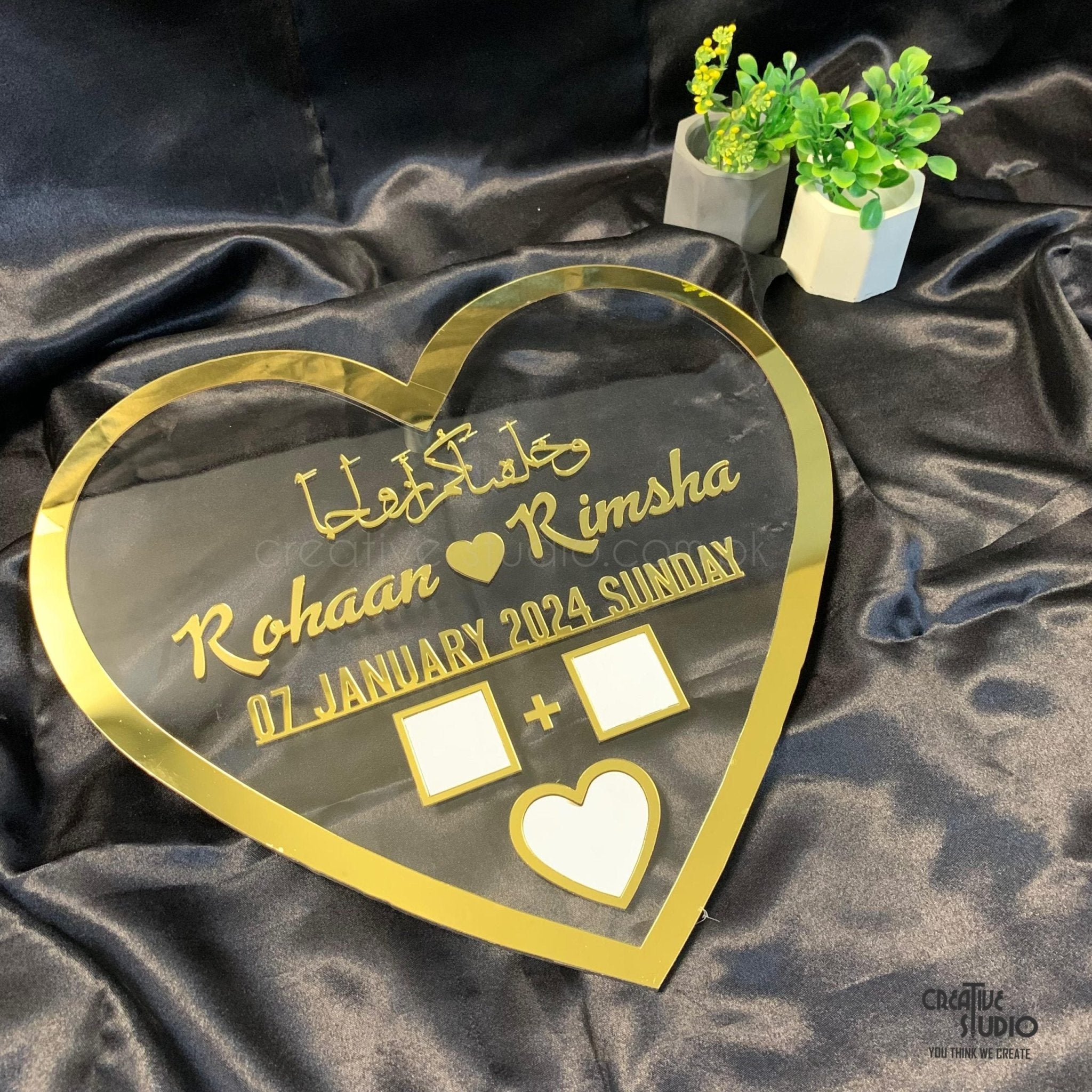 Nikah Thumb Board – Personalized Wedding Keepsake