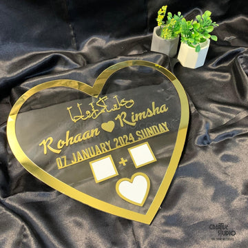 Nikah Thumb Board – Personalized Wedding Keepsake