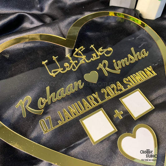 Nikah Thumb Board – Personalized Wedding Keepsake