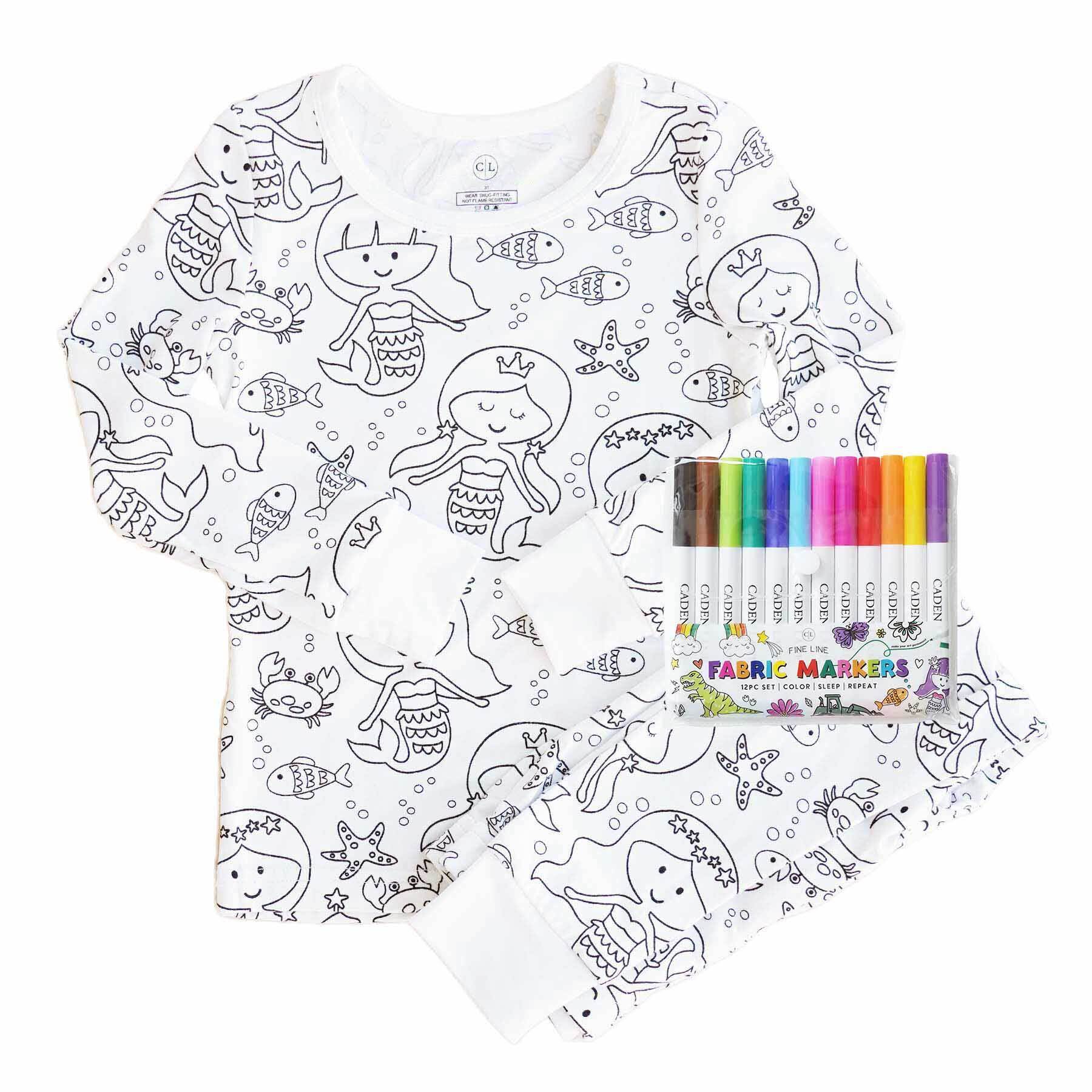 All Colorable Pajama Prints | Two Piece Set