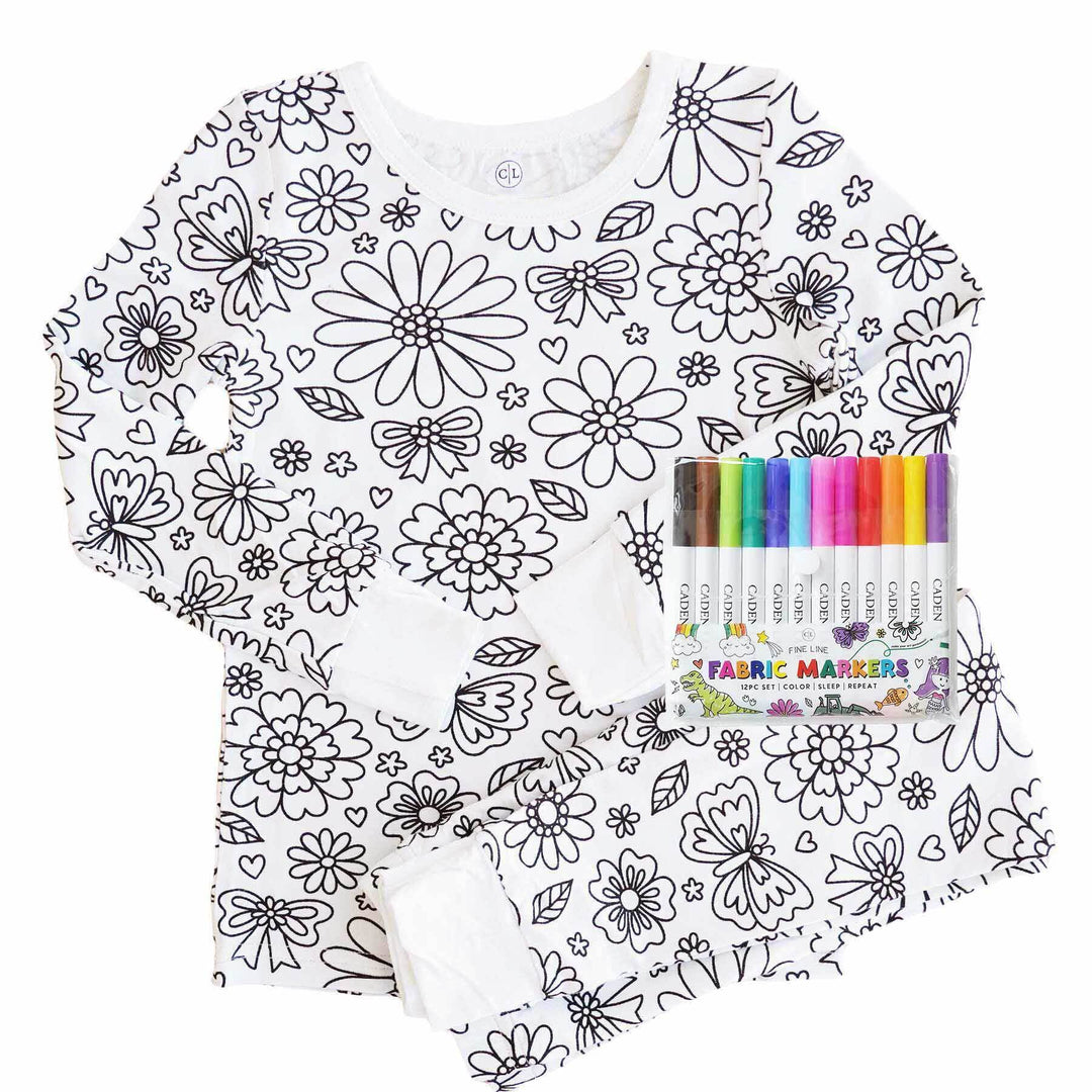 All Colorable Pajama Prints | Two Piece Set