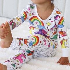 All Colorable Pajama Prints | Two Piece Set