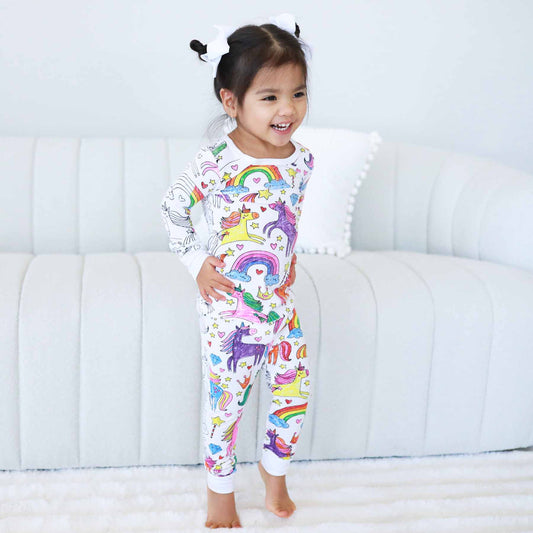 All Colorable Pajama Prints | Two Piece Set
