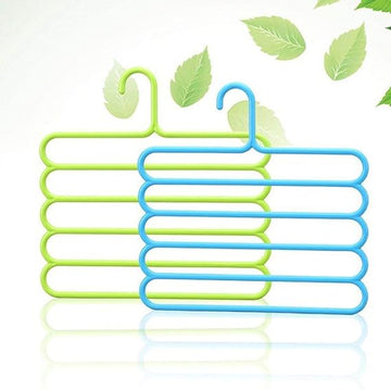 Plastic Five Layer Multii-purpose Clothes Hanger