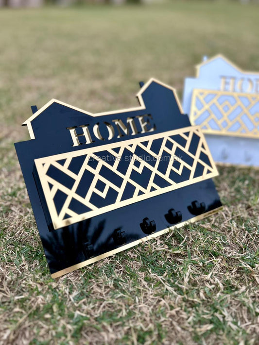 Premium Acrylic Key Holder with Mobile and Pen Holder – Modern Home Organizer