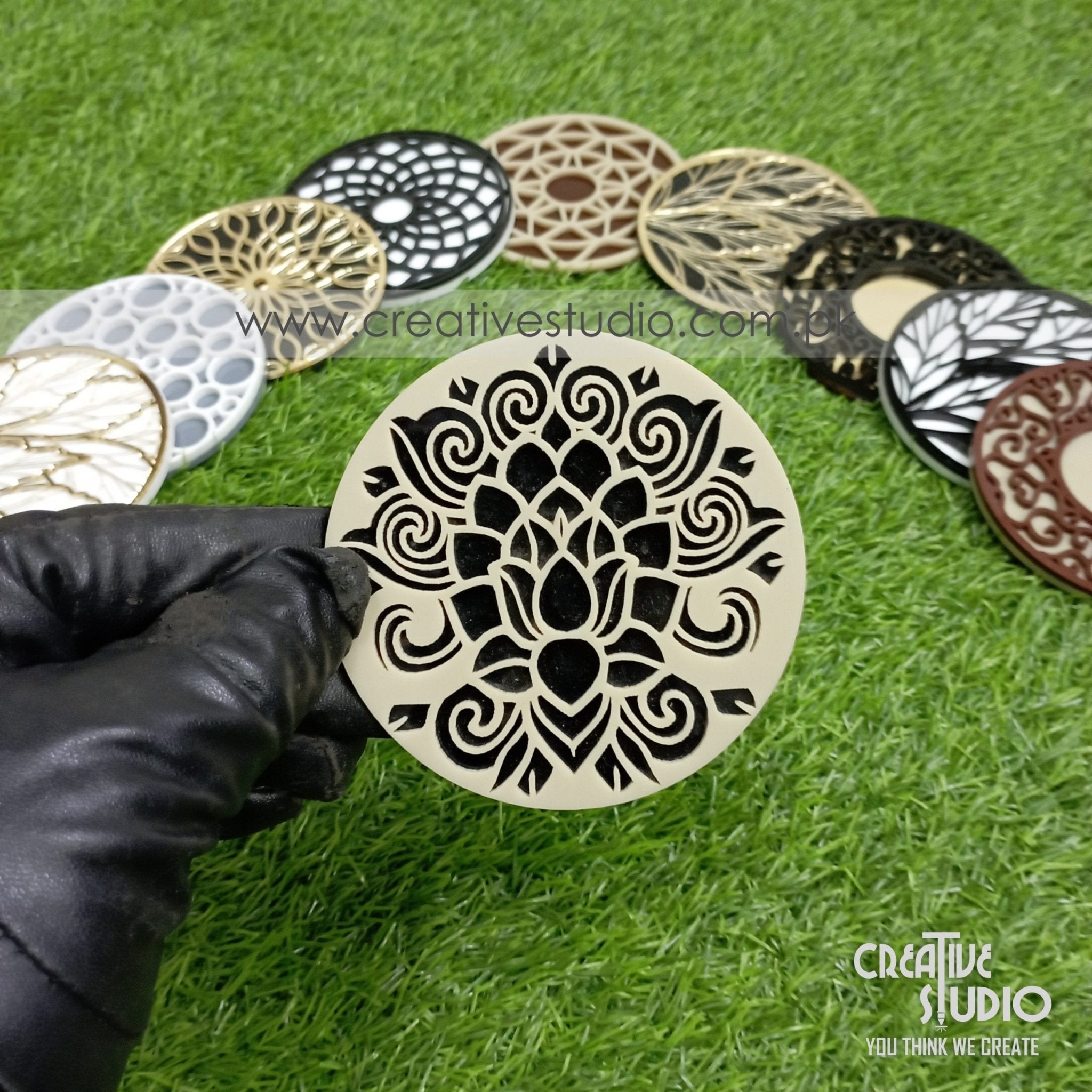 Premium Acrylic Laser-Cut Coasters – 6-Piece Set for Home Decor AC02