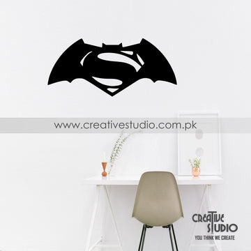 SUPER & BATMAN LOGO Acrylic Wall Art